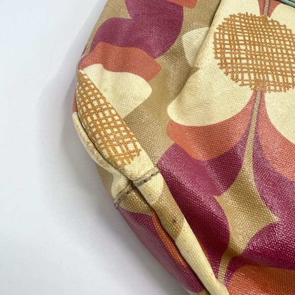 Fossil Key Per Coated Canvas Crossbody Shoulder Bag Floral Multicolor - Picture 8 of 13